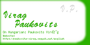 virag paukovits business card